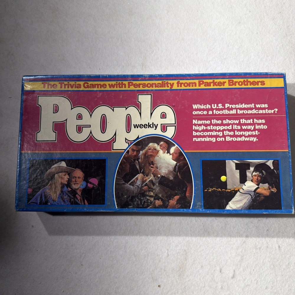 People Weekly Family Trivia Board Game COMPLETE Parker Brothers CIB 1984 VTG